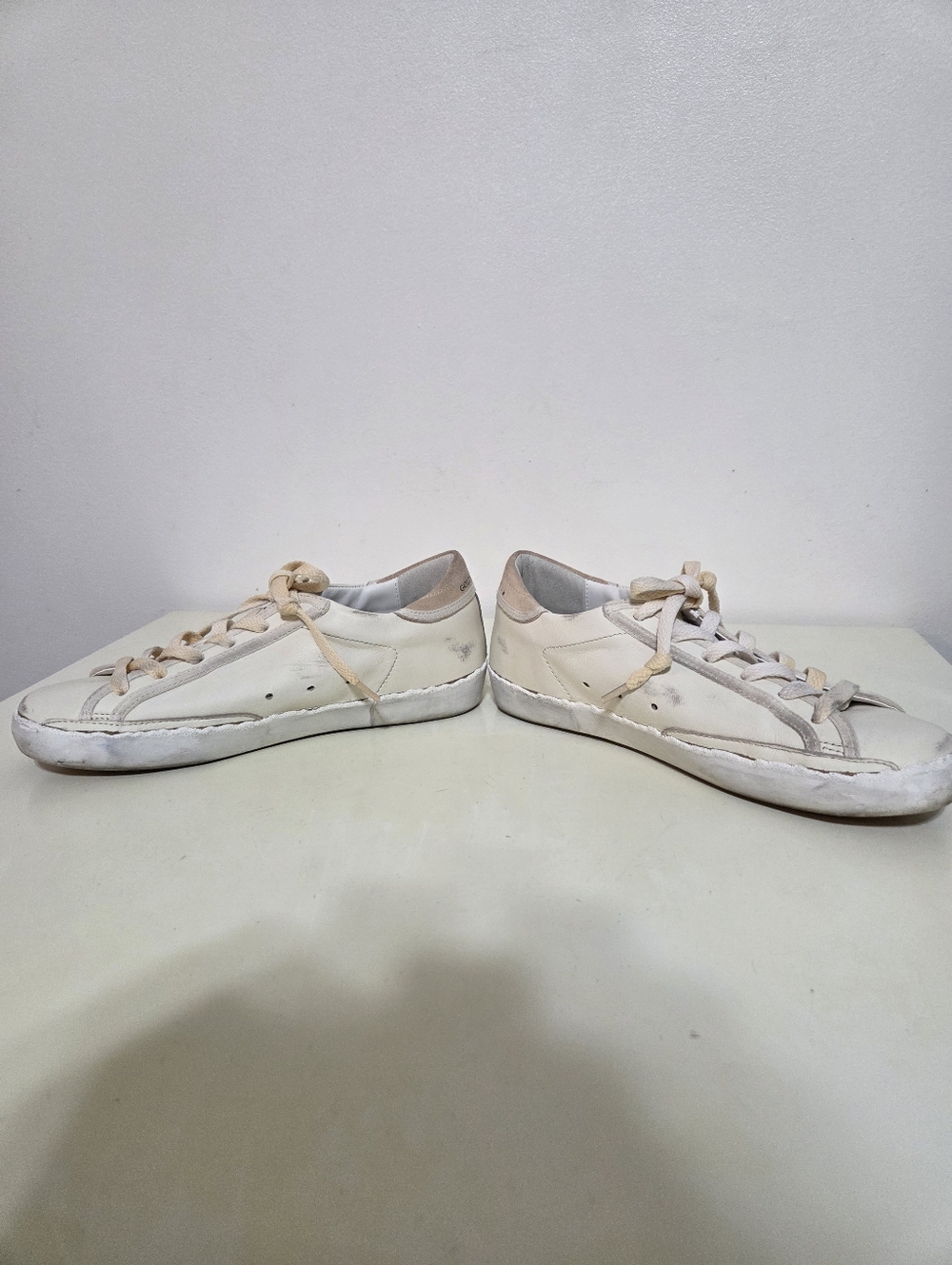 Golden Goose Super-Star Classic With List - Cream & Beige Low-Top Star Sneakers - Picture 10 of 15